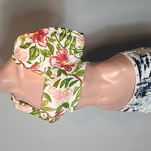 Reformation Jonas crop top Linen Size 2 Vacation Resortwear Romantic Bohemian - Picture 3 of 12